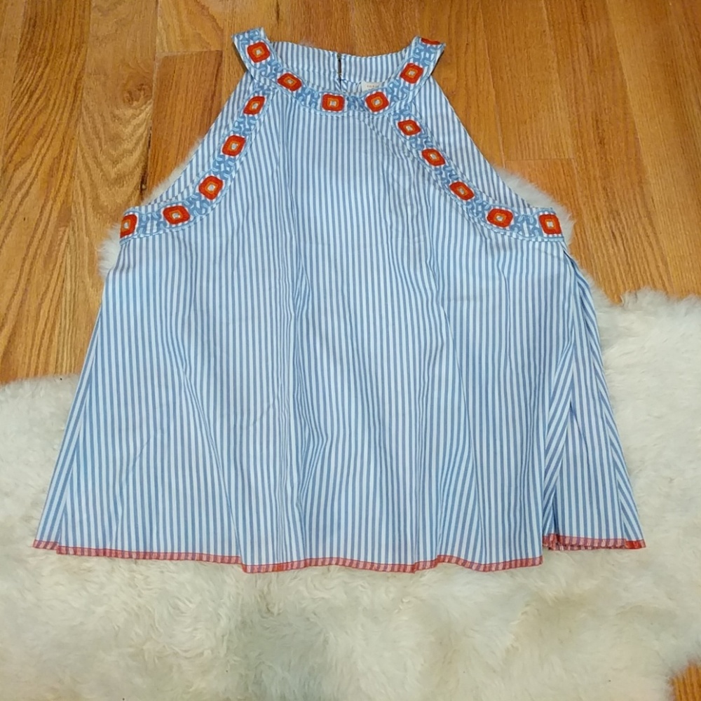 Tory Burch Leyla Tank Top Striped Blouse - Picture 2 of 7